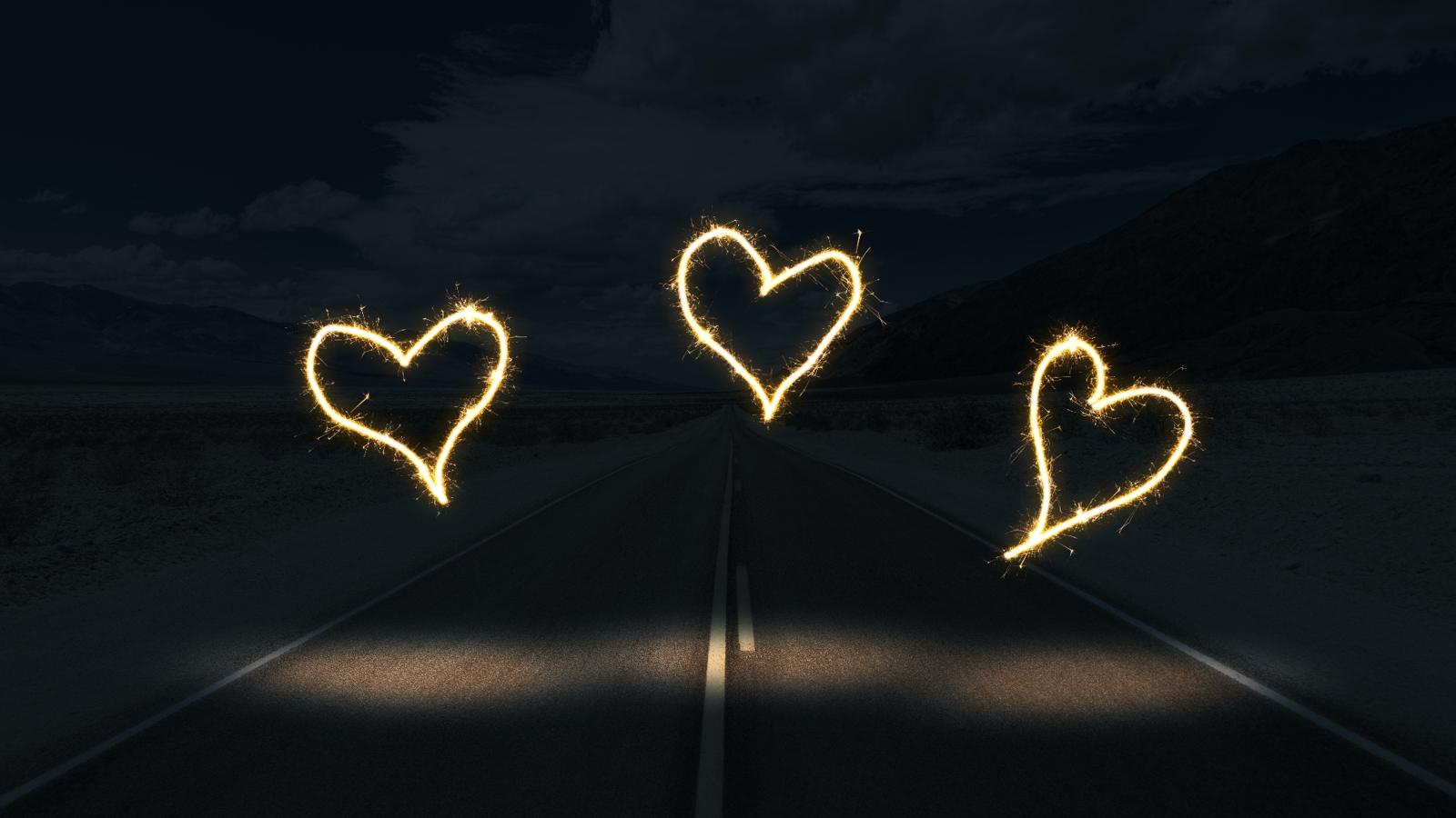 White Light Forming Heart